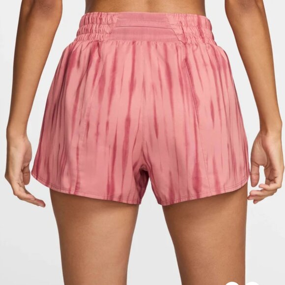 NWT New Nike One Womens Dri-FIT High-Waisted Medium M Brief-Lined Printed Shorts - Picture 2 of 9